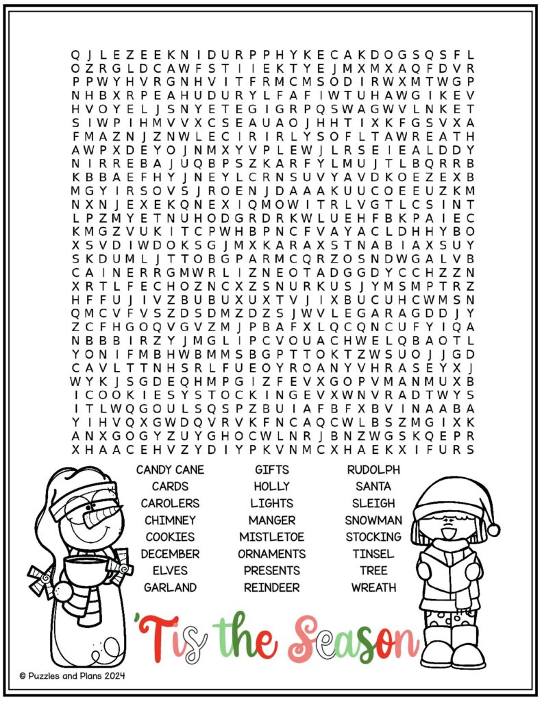 Teach vocabulary with holiday cheer using a Christmas word search! This free printable activity is perfect for keeping kids engaged during the festive season. Save this pin to have a holiday word search ready for your lessons.