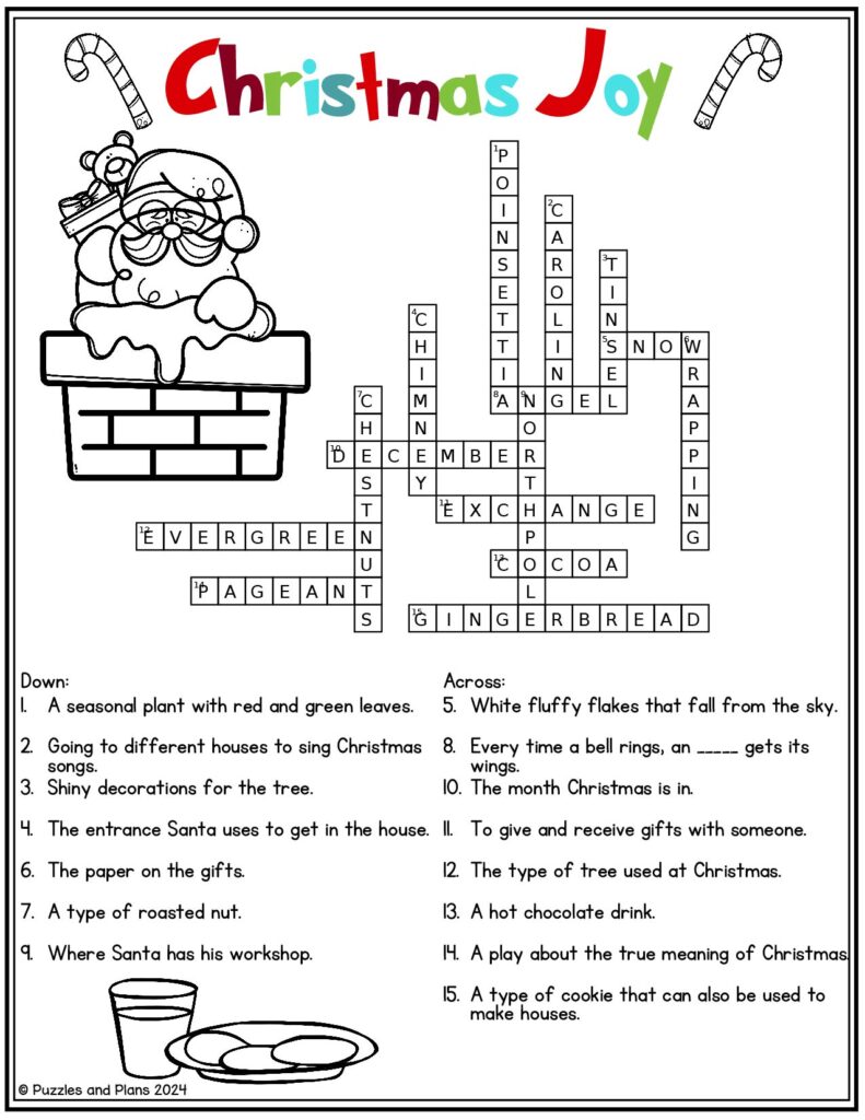
Crossword puzzles are an engaging way to bring holiday spirit into the classroom or homeschool. This free Christmas Joy crossword puzzle offers a fun, festive way for students to practice their vocabulary and spelling. It’s a great addition to any holiday lesson plan, making learning enjoyable. Save this pin to easily access the free printable whenever you need a quick activity. Perfect for creating a joyful, educational holiday experience.