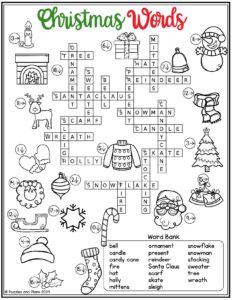Crossword puzzles are a great way to keep kids engaged while learning during the holidays. This free Christmas words crossword puzzle is perfect for young learners to practice their spelling and vocabulary. It offers a fun, educational activity that can be used in the classroom or homeschool setting. Save this pin to access the free printable whenever you need a quick and festive learning activity. Make holiday learning enjoyable with this Christmas crossword for kids.