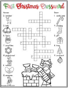 Crossword puzzles are a fun way to bring holiday learning to life. This free First Christmas Crossword Puzzle offers an engaging activity to boost vocabulary and problem-solving skills. It’s perfect for teachers and homeschoolers wanting a simple, festive addition to their lessons. Save this pin now so you can use this free printable during the holiday season. Make learning fun and festive with this easy-to-use Christmas crossword.