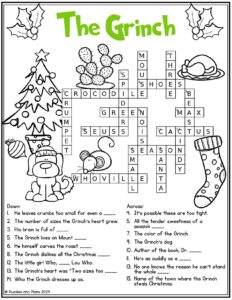 Holiday crosswords are a fun way to bring festive stories into learning. This free Grinch-themed Christmas crossword puzzle for kids combines holiday fun with vocabulary and problem-solving practice. It’s an engaging activity perfect for classrooms or homeschool lessons during the holiday season. Save this pin now to access the free printable whenever you need a simple, festive learning tool. A great addition to your holiday teaching plans.