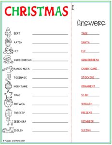 Add holiday fun to your lessons with a Christmas word scramble with images. This free word scramble helps kids practice spelling and problem-solving while enjoying festive themes. Perfect for classrooms or homeschool activities, it’s easy to print and use. Save this pin to have holiday word scrambles ready for your next lesson!